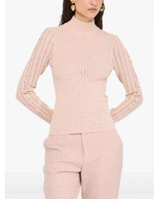 Liu Jo White High-Neck Sweater