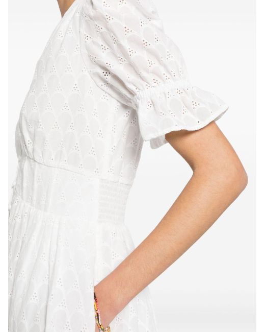Robe mi-longue Erica Diane von Furstenberg en coloris White