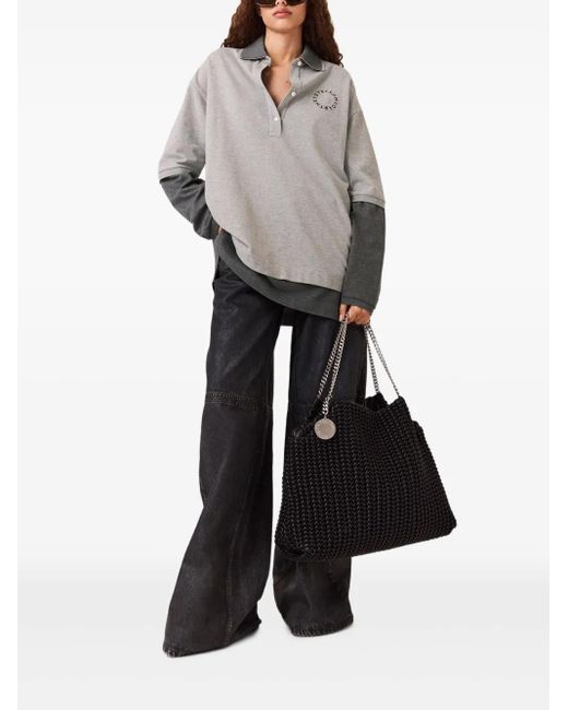 Stella McCartney Gray Long-Sleeve Polo Top