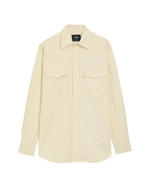 Drake's Natural Cotton Shirt for men