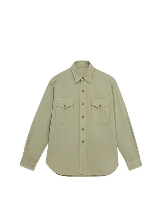 Fortela Green Cpo Buttoned Shirt for men