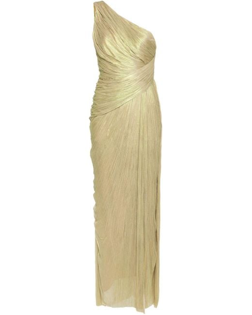 Maria Lucia Hohan Metallic Esther One-shoulder Gown