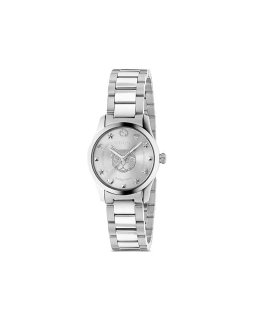 Gucci White G-Timeless 27mm
