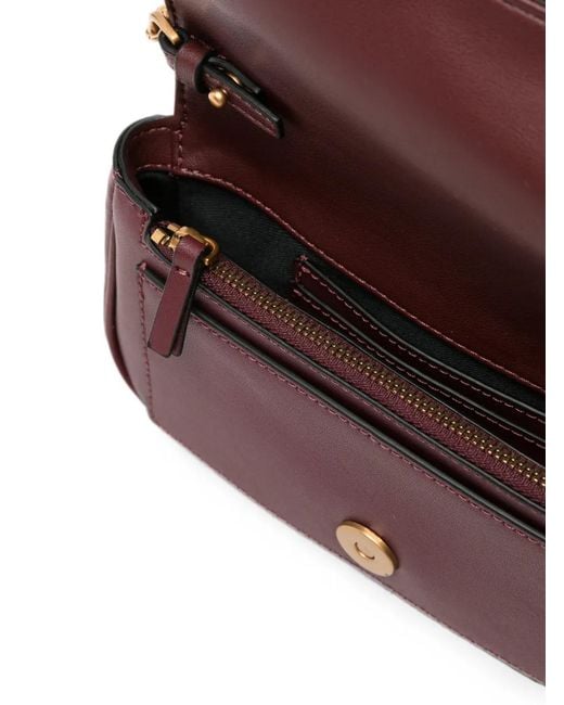 Pinko White Small Love Birds Leather Shoulder Bag