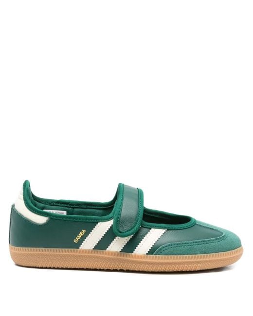 Zapatillas Samba Jane con tres rayas Adidas de color Green
