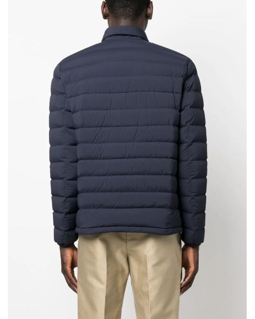 Herno Blue Camicia Button-up Padded Jacket for men