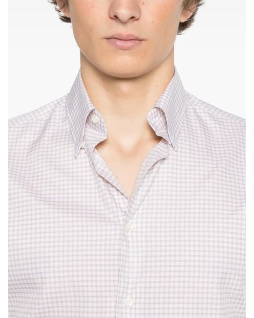 メンズ Canali コットン シャツ White