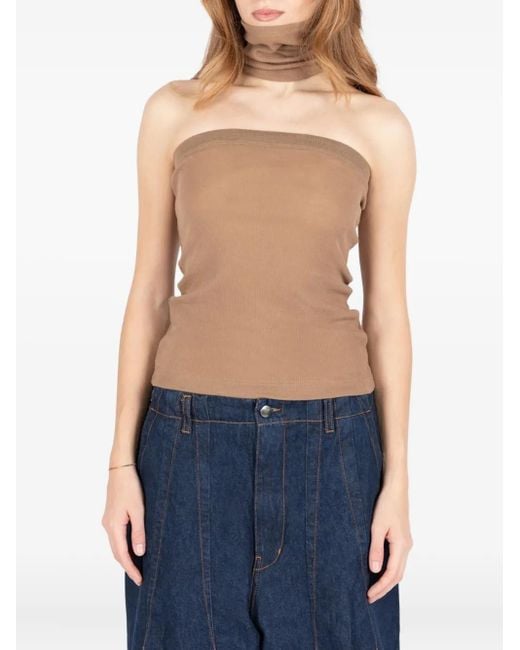 Haut Bandeau À Design Côtelé Societe Anonyme en coloris Blue