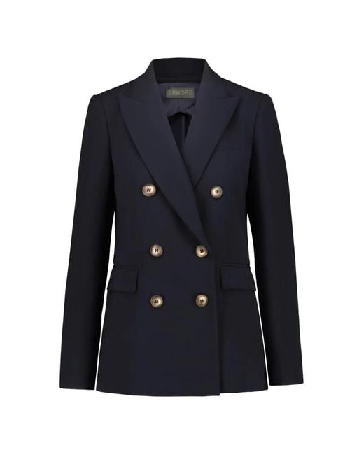 DR. HOPE Blue Double-Breasted Blazer