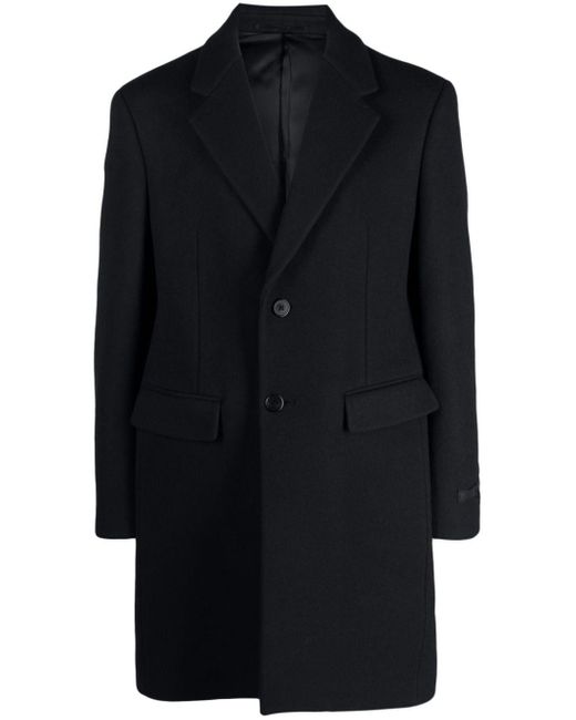 Manteau en laine et cachemire mélangés Prada pour homme en coloris Black