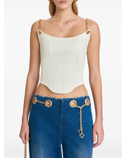 Cult Gaia Blue Fianna Top