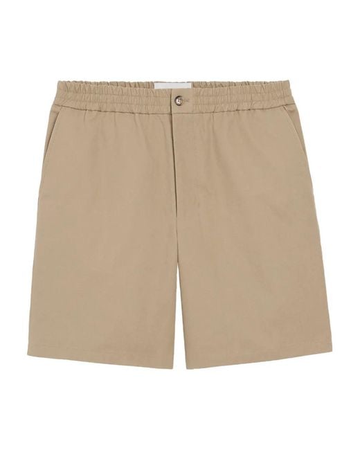 AMI Ami De Coeur Elastische Shorts in het Natural