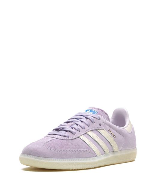 Adidas Purple Samba Og "silver Dawn/chalk White/off White" Sneakers