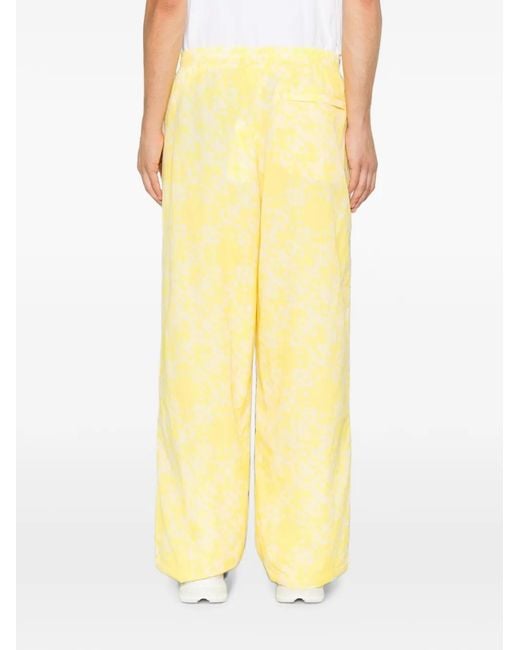 PUMA Yellow Logo-Patch Track Pants for men
