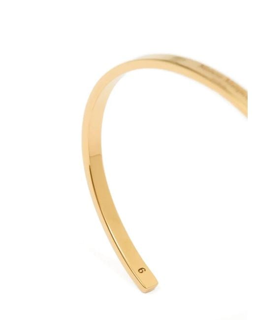 Maison Margiela Black Logo-Reference Cuff Bracelet