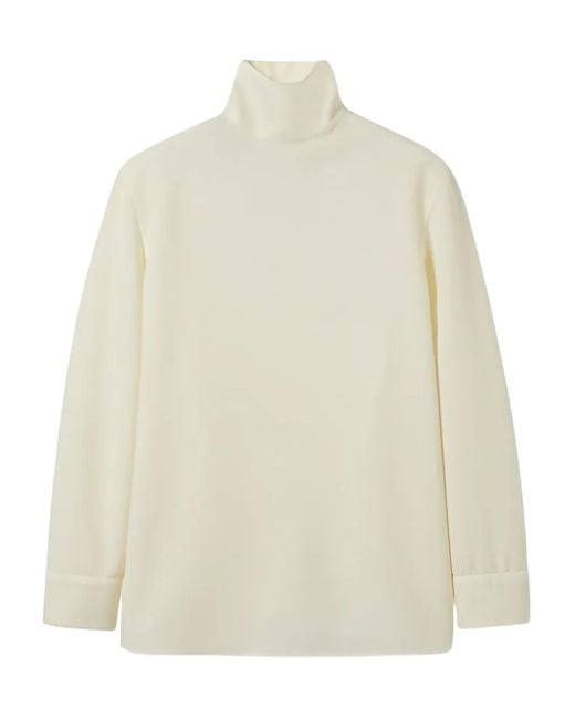 Gucci White Buttoned Turtleneck Shirt for men
