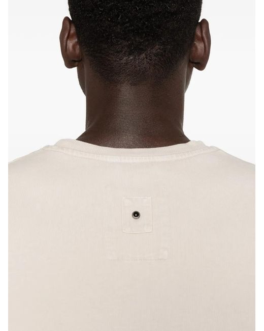White Sand Natural Round-Neck T-Shirt for men