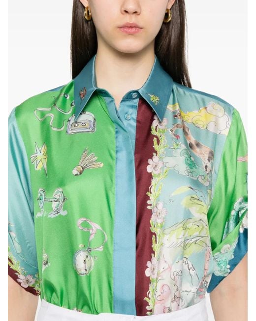 ALÉMAIS Daria Blouse in het Green