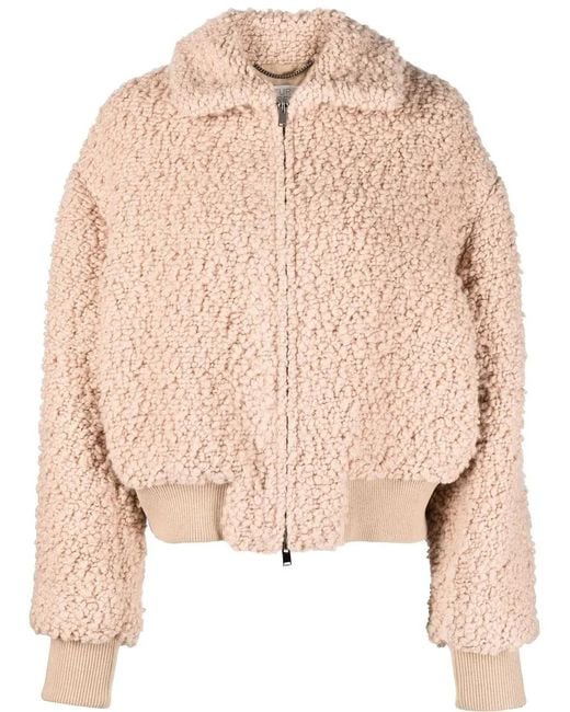 Stella McCartney Multicolor Softly Textured Cropped Bomber Jacket