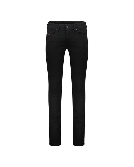 DIESEL Black Five-Pocket Jeans for men