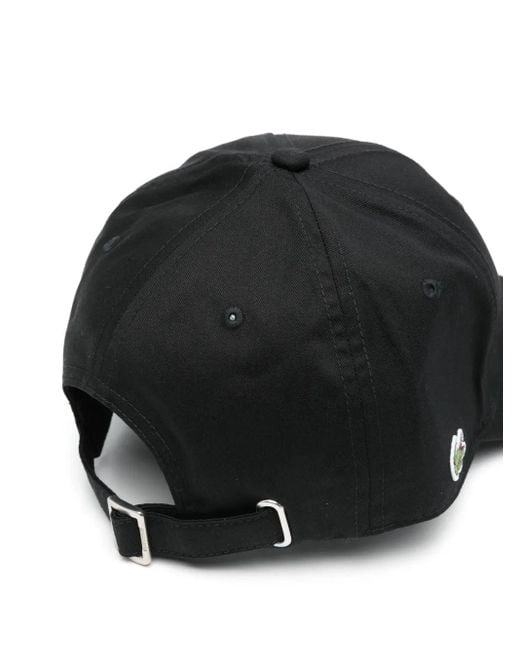 Lacoste Black Logo-Embroidered Baseball Cap
