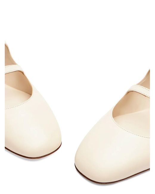 Stuart Weitzman Natural Flache Slingback-Pumps mit Schnalle