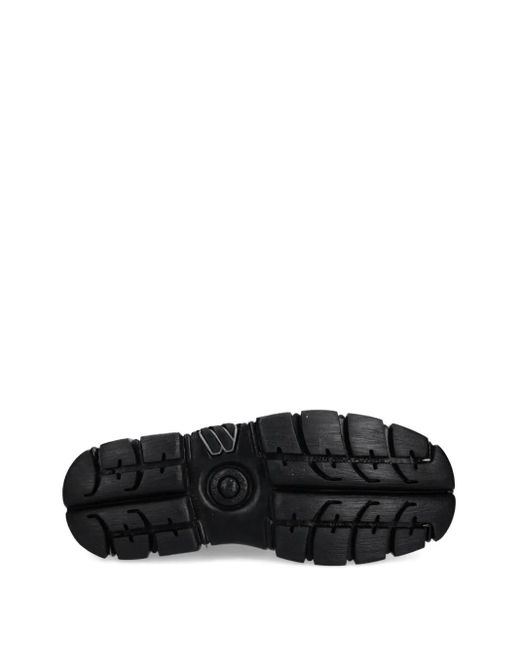 New Rock Black M-120N-C61 Lace-Up Chunky Sole Trainers