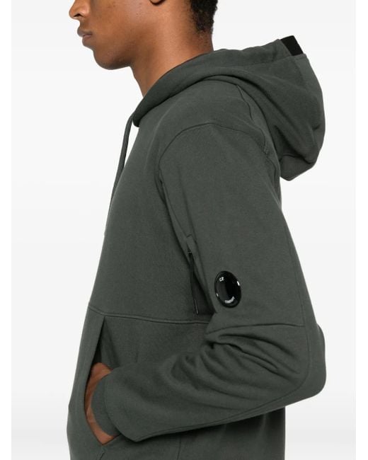 C P Company Green Pocket-Detail Hoodie for men