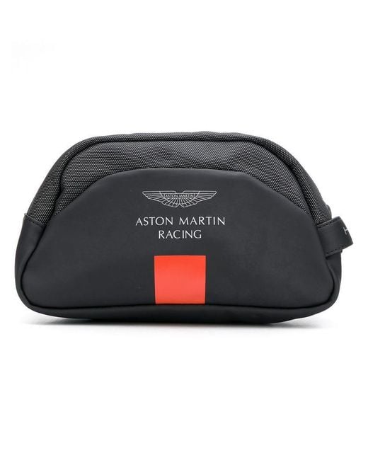 Hackett Black Aston Martin Racing Wash Bag for men