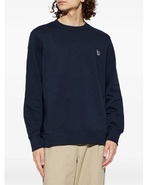 Paul Smith Blue Zebra-Patch Sweatshirt for men