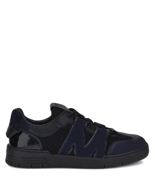 Moschino Blue Logo-Detail Mesh Sneakers