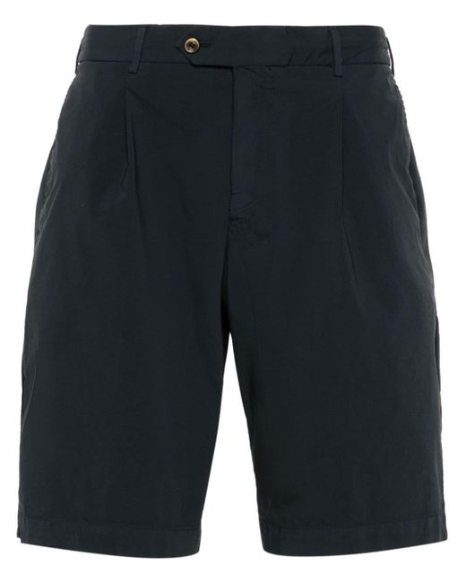 PT Torino Blue Gabardine Bermuda Shorts for men