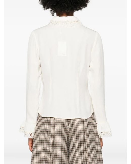 Zimmermann レーストリム ブラウス White