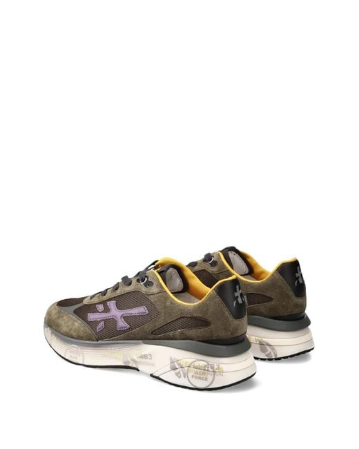 Premiata Brown Moerun 7771 Logo Platform Sneakers