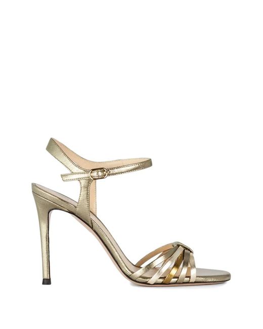 Roberto Festa Metallic Strappy Sandals