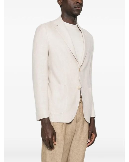 Eleventy White Single-Breasted Blazer for men