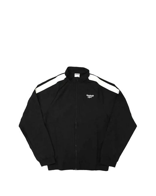 Reebok Black Logo-Detail Track Jacket for men