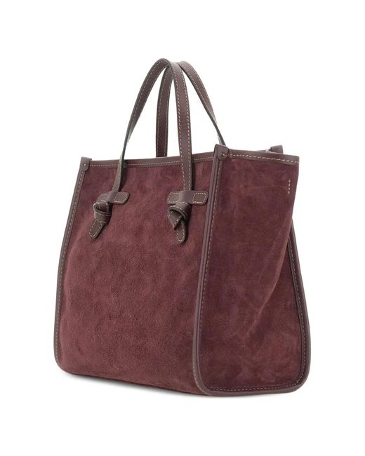 MARCELLA CLUB Purple Missmarcella 32 Suede Shoulder Bag