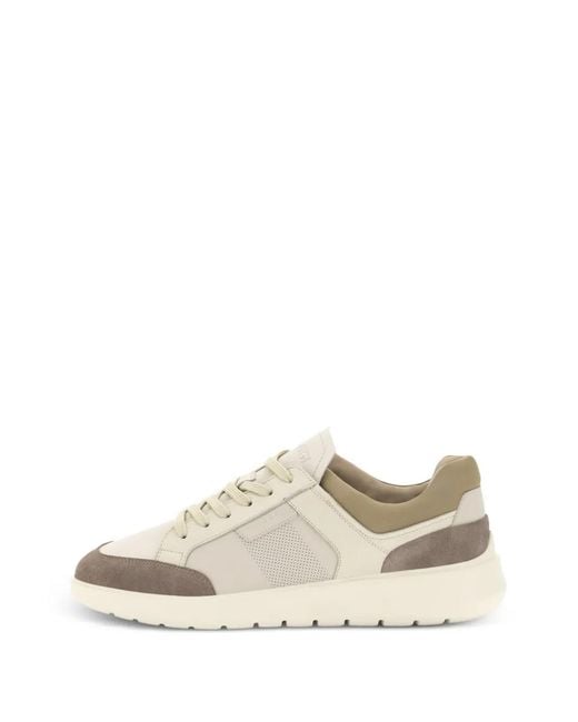 Boggi White Nimbus Leather And Technical Fabric Trainers for men