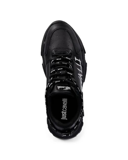 Just Cavalli Black Baskets À Semelle Épaisse for men