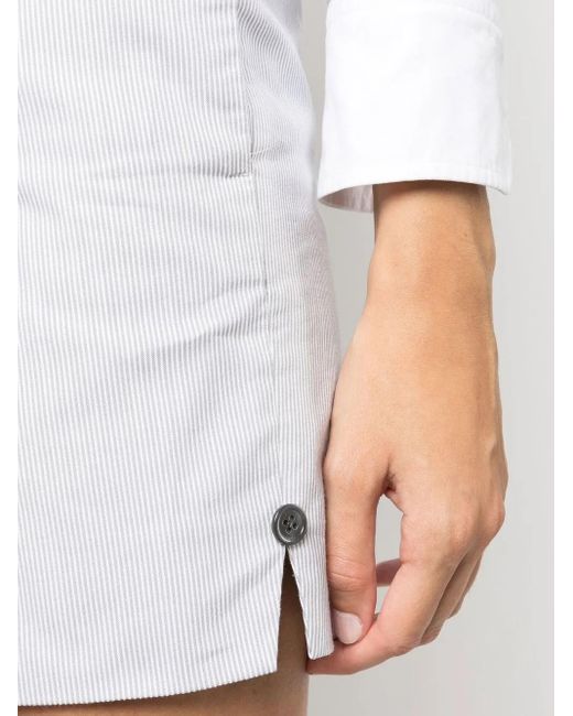 Thom Browne White Striped Tailored Shorts