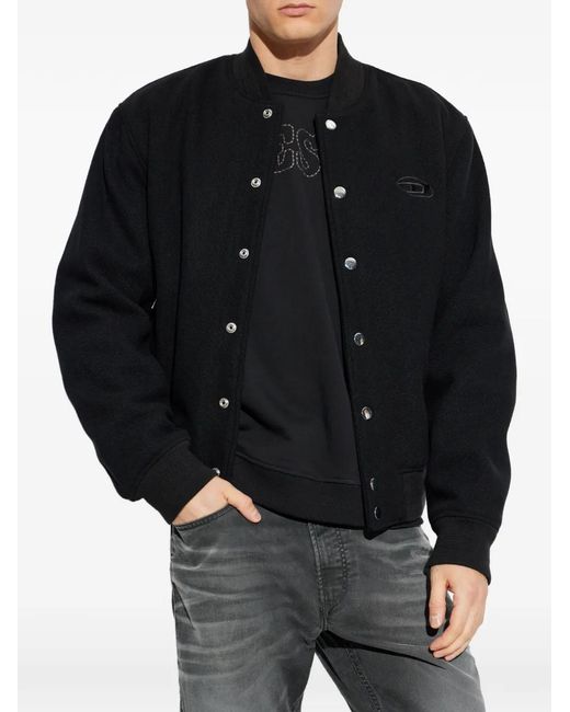 DIESEL Blue Bomber Jacket for men