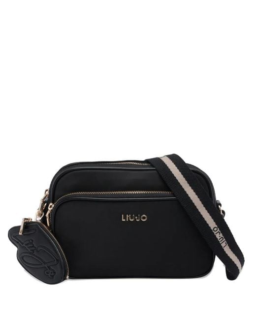 Liu Jo Black Sac À Bandoulière Zippé À Logo