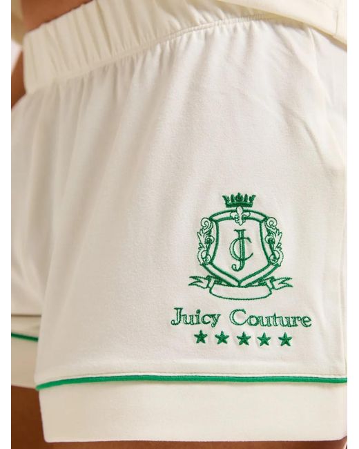 Juicy Couture White Short-Sleeve Pajama Set