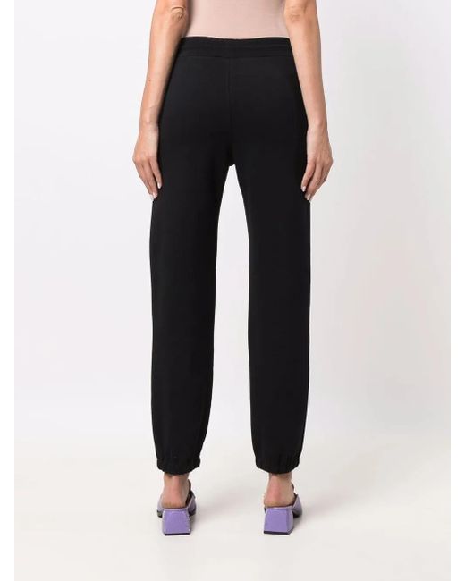 MSGM Black Logo Detail Jersey Sweatpants