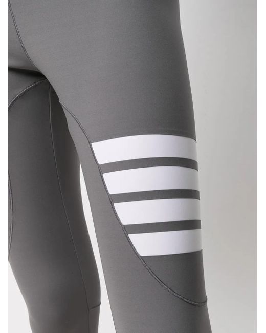 Thom Browne Gray 4-Bar Compression Leggings