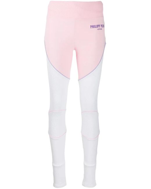 Philipp Plein Pink Geometric Jogging Leggings