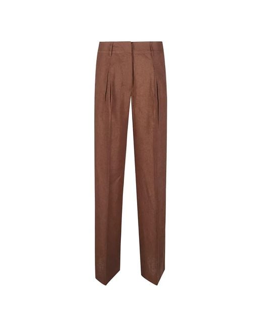 hinnominate Brown Pleated Trousers