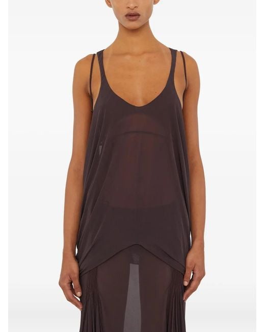 Christopher Esber Purple Solea Suspension Macrame Tank Maxi Dress