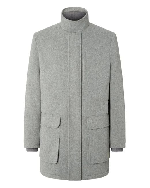 Corneliani Gray Flap-Pocket Wool Jacket for men
